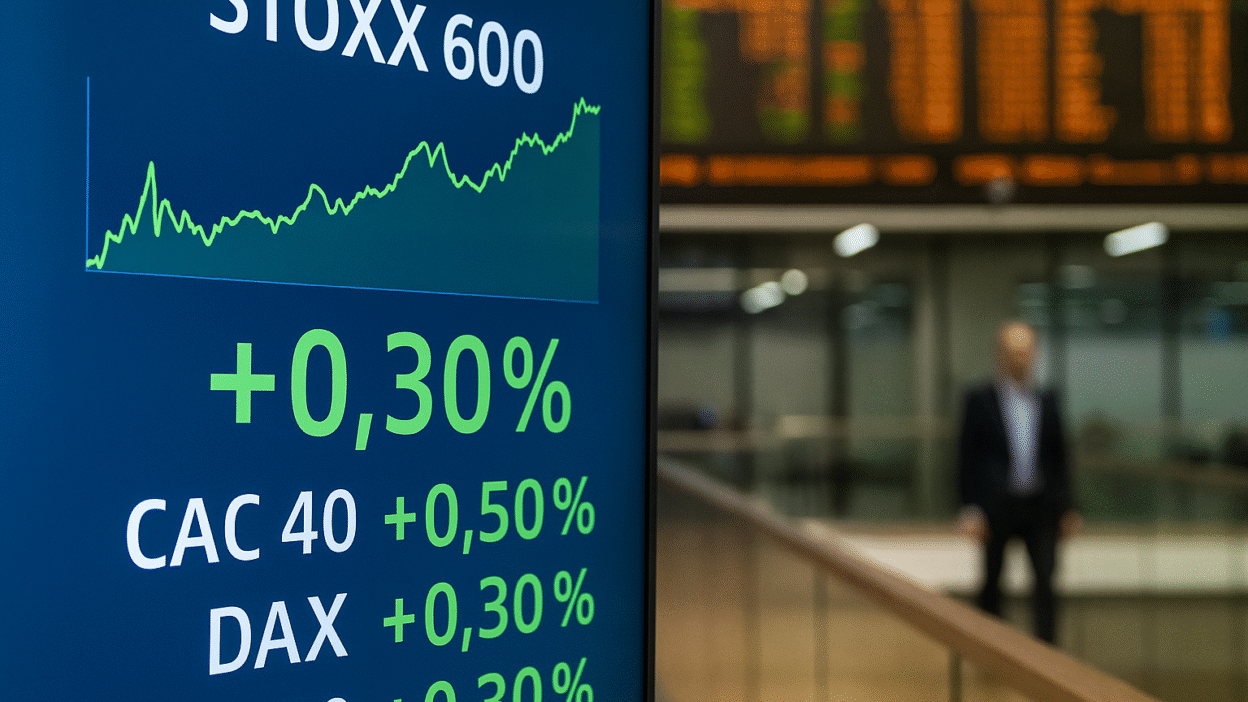 Evropské trhy mírně posilují, investoři zvažují výsledky hospodaření a obchodní napětí